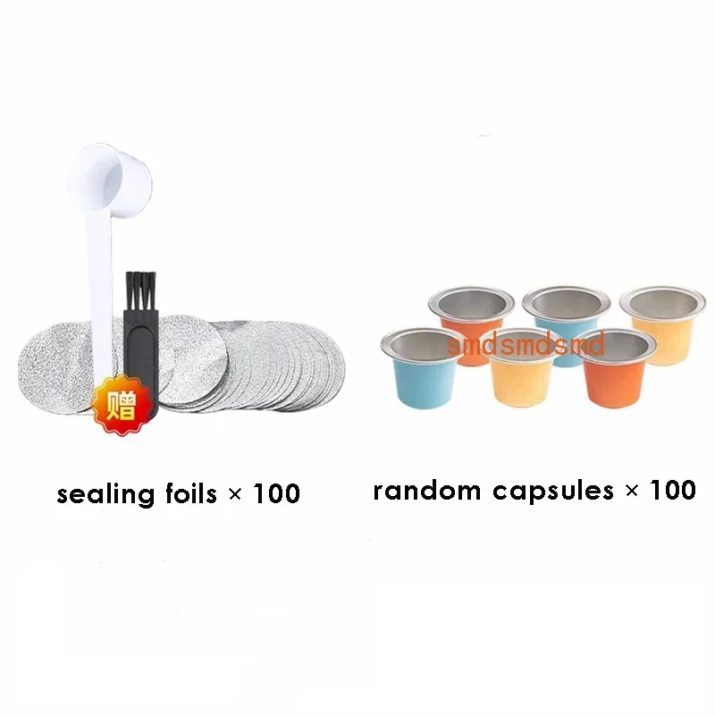100 pcs/ lot Nespresso Coffee Capsules for Nespresso Capsule Sealer With Aluminum Foil Film