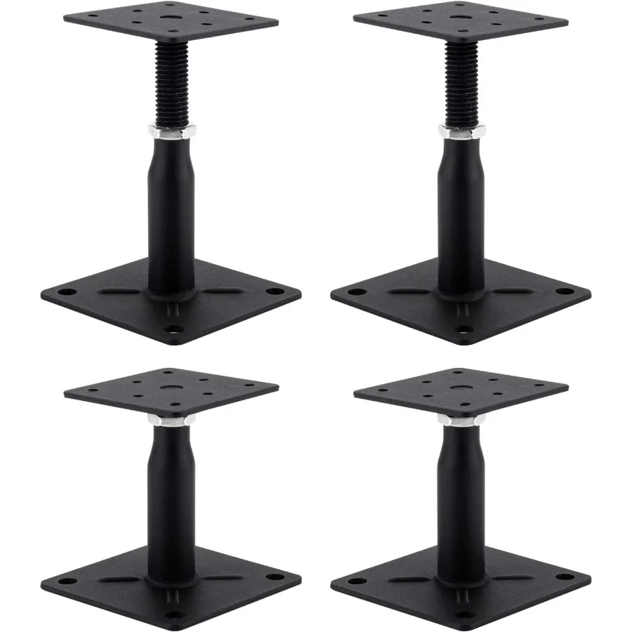 

4 Pack Adjustable Support Jack for The FloorPost Floor Joist Jacks Deck Foundation RV Step Stabilizer Mini Screw Jack- Post 4"