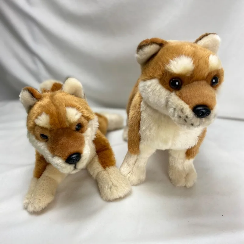 30cm Standing Dog Plush Toy PP Cotton Filling Simulation Cute Dog Birthday Gift Plush Toy Doll