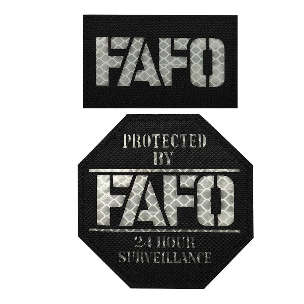 FK Around and Find Out FAFO Reflective Funny Tactical Patch, Hook and Loop Patch Badge for Backpacks, Harnesses, Vests, Hat