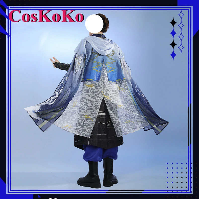 【Customized】CosKoKo Koyanagi Rou Cosplay Anime VTuber Costume Fashion Handsome Combat Uniform Halloween Party Role Play Clothing