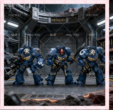 

Фигурки JOYTOY Warhammer 40K 1/18: Отряд Терминаторов Ультрамаринов, Штурмовая пушка Storm Bolter, Аниме-модели, Игрушки, Подарок