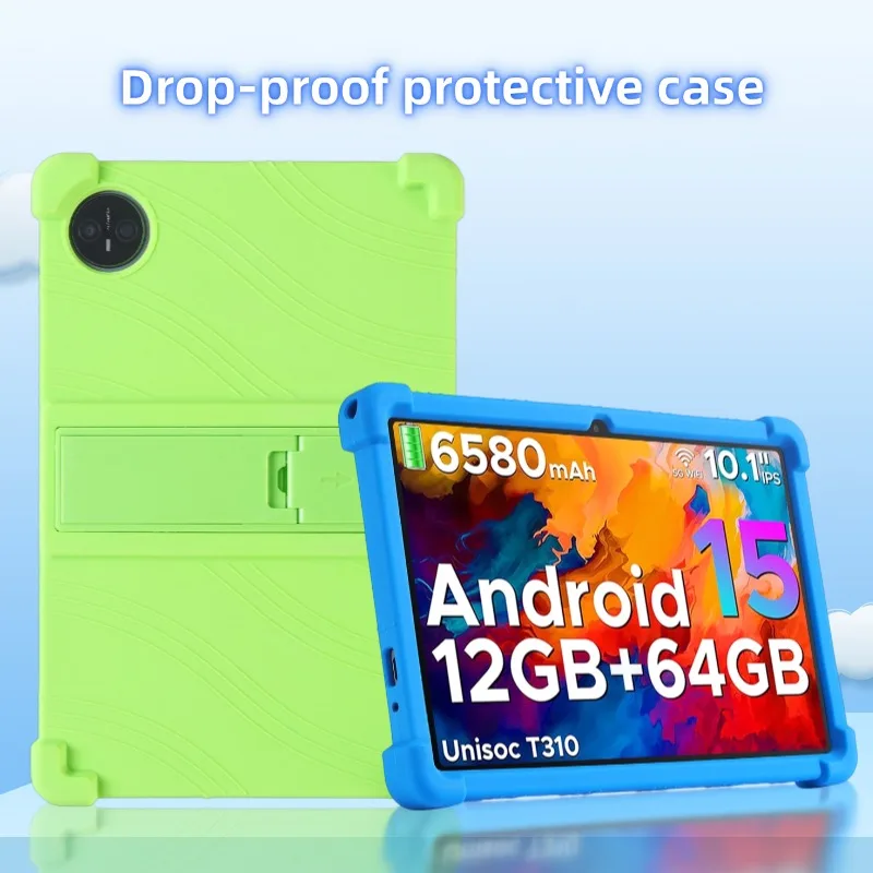 Soft Silicon Back Cover Case Stand for DOOGEE Tab A9/A9 Pro 10.1 inch PC Protective Shell BY185