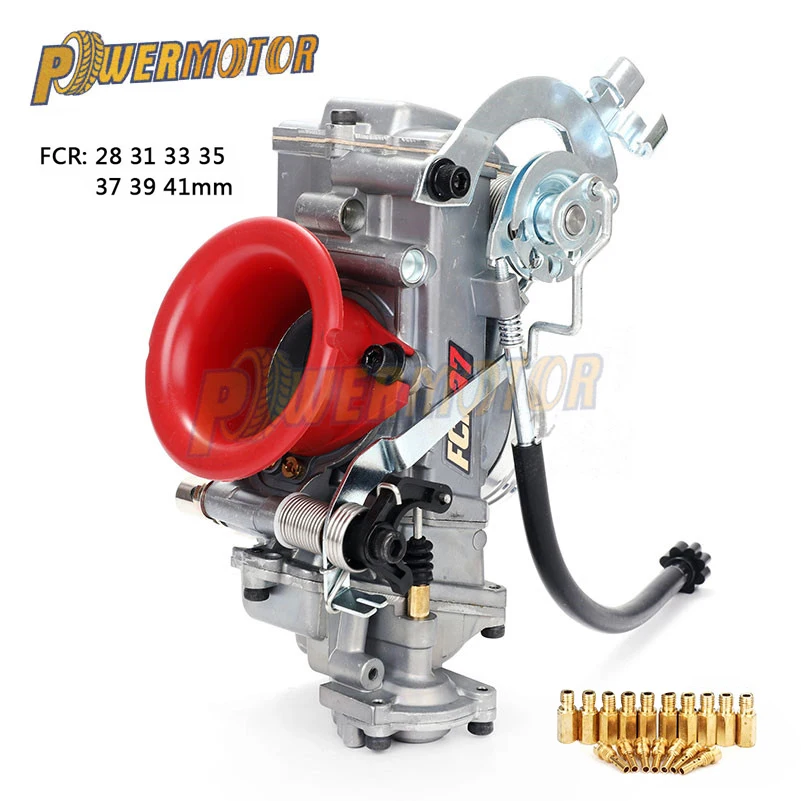 37 39 41mm Carburetor FCR39 CRF Slant Side Carburettor Silver CE Carburetor Motorcycle Lectron Carburetor for Motorcycle 90 Days