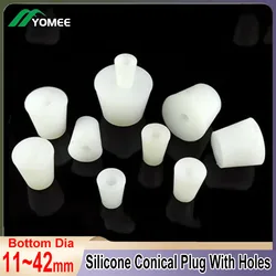 Silicone Conical Stopper With Holes Laboratory Test Tube Stopper For Airlock Valve Bubbler Fermentation Exhaust Valve