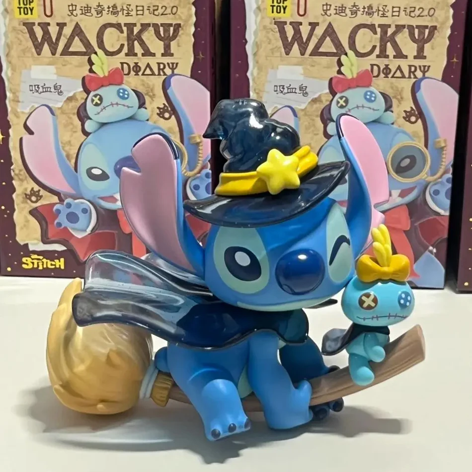 6pcs Disney Stitch Weird Diary V2 Series Anime Figures Mystery Box Collectible Cute Pvc Statue Doll Children Birthday Gifts