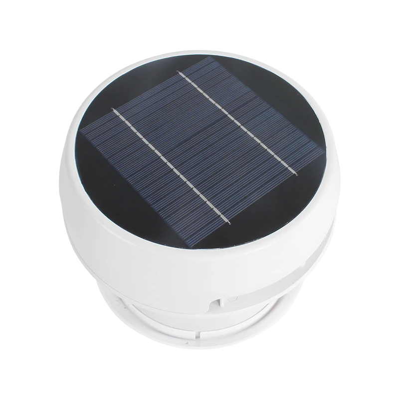 12V 2W RV Roof Vent with Solar Power Supply White Caravan Exhaust Fan for Camper Caravan Travel Trailer