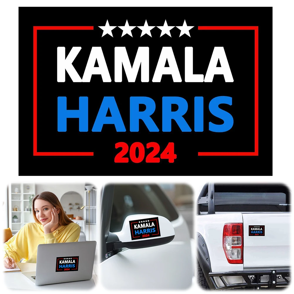 10Pcs 2024 President Campaign Stickers Versatile Harris Laptop Bumper Decals Harris Car Stickers for Auto Truck Fridge