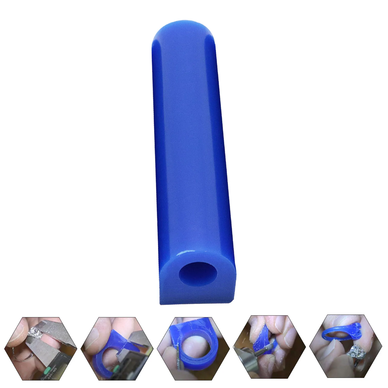Blauw Carving Wax Tube met Gat Carving Wax Casting Mold Wax Carving Ring Tube voor Sieraden Maken Sieraden Rinfg Tools