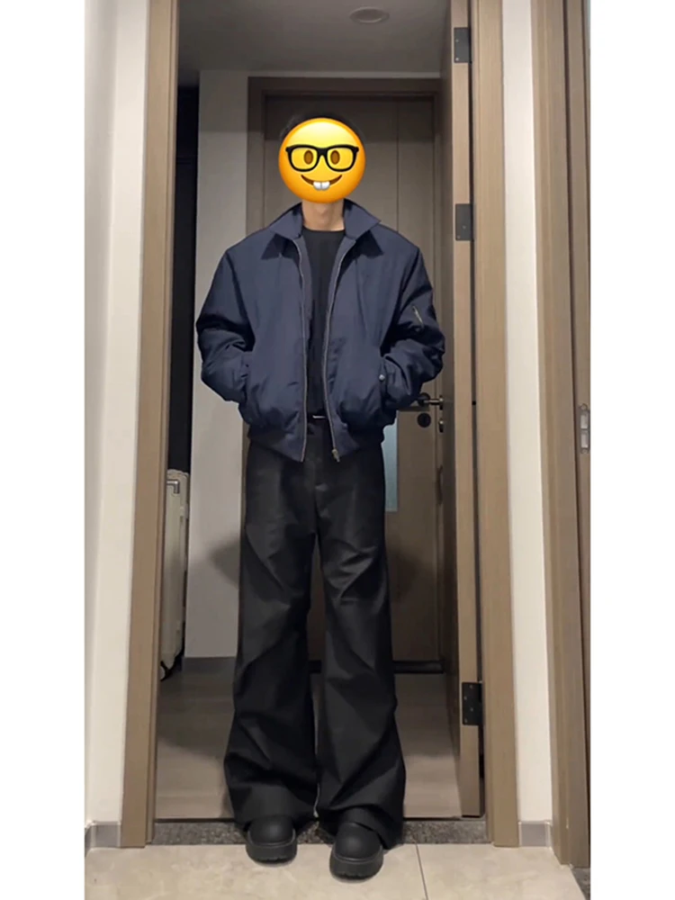 

Мужские брюки Cleanfit Bla с плиссировкой, весенне-осенние, американского стиля, широкие, рабочие, прямые, свободного кроя, повседневные