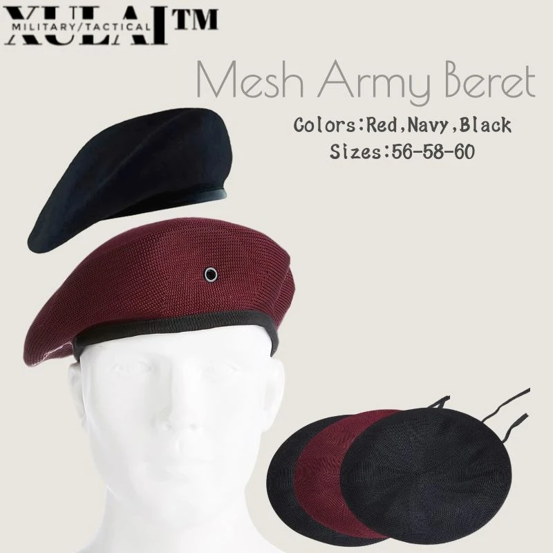 For Berets Summer Military Beret Polyester Mesh Beret For Men Berets