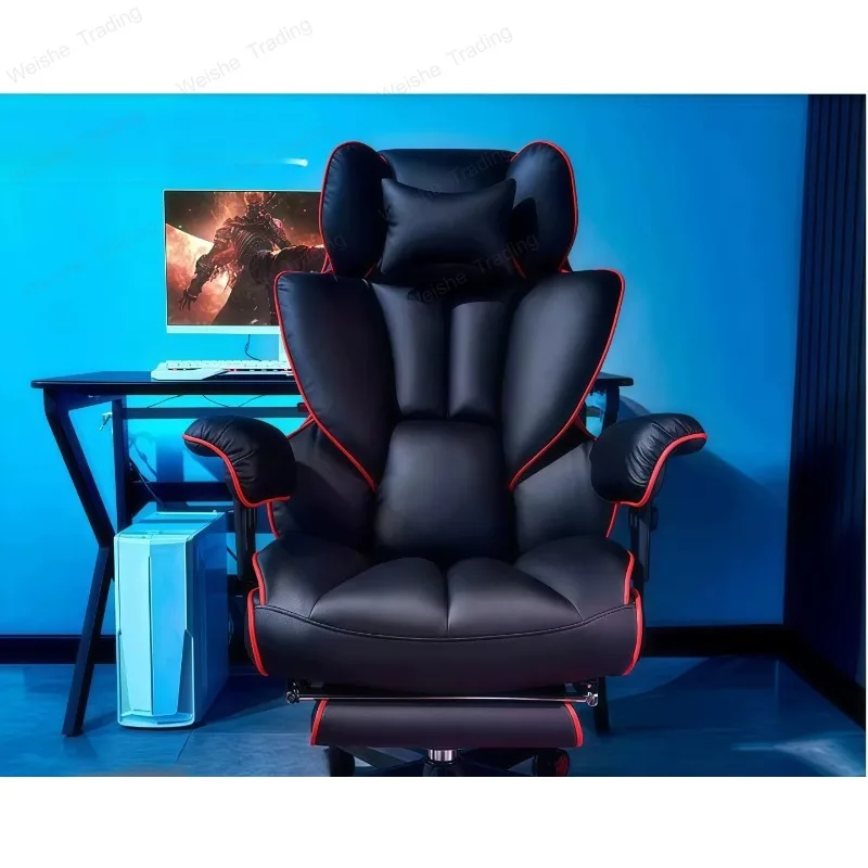 Large load-bearing e-sports chair sofa computer home comfort sedentary office leather boss chair waist protection