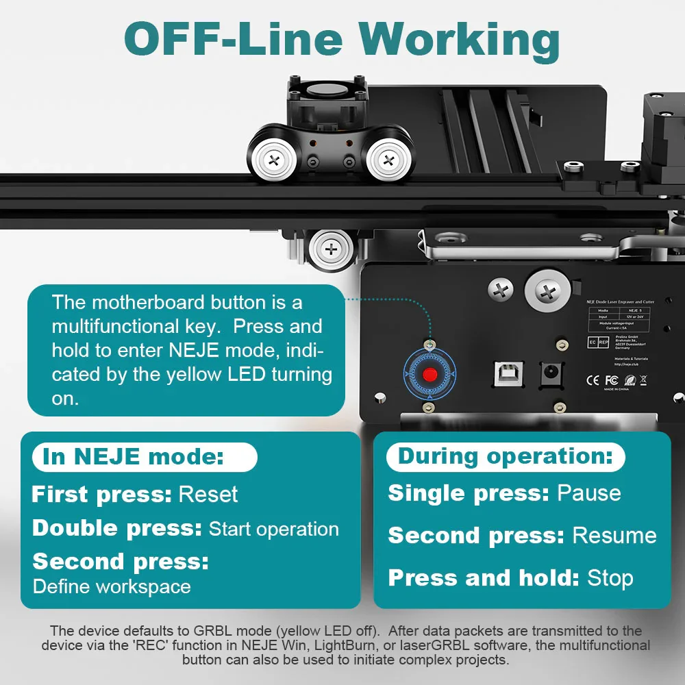 NEJE 5 A40640/A40630/E40/E30/N30820 Laser Engraving Machine - Free Software, High Precision CNC for Handicrafts