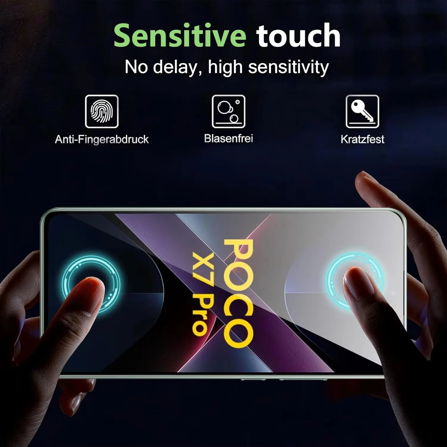 1-4PCS Protectores de Pantalla de Vidrio Templado para Xiaomi Poco X7 X8 Por Max X6 X5 X3 F8 Ultra F7 F6 F5 para POCO M7 Pro M6 Plus 5G M5