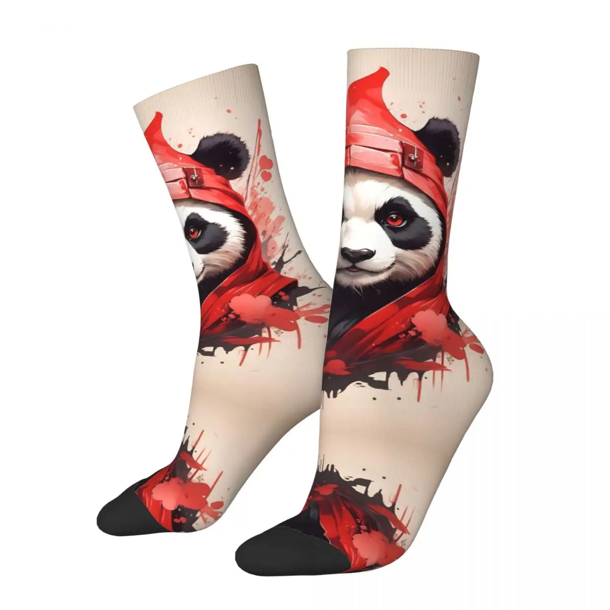 Kaus kaki Unisex motif hewan, singa, harimau, gorila, kaus kaki lari motif 3D, kaus kaki gaya jalanan