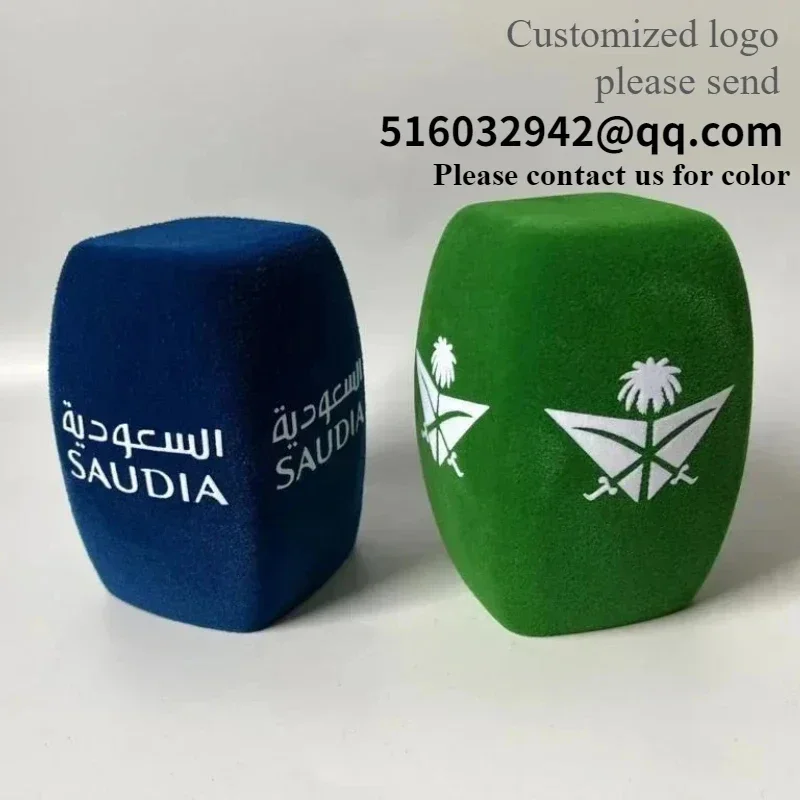 Square mic foam Triangle Flocking microphone Sponge Customize Logo for Microphone Windscreen Mic Cover طباعة اسفنج مايكروفون