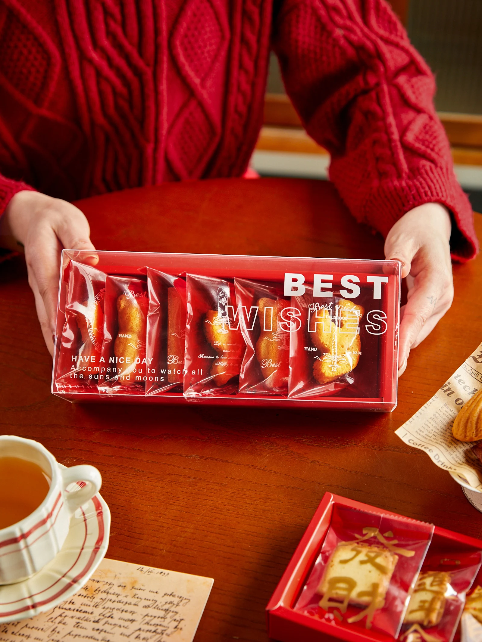 Caja de Regalo Transparente Hecha a Mano para Galletas, Dulces, Pastel, Copos de Nieve, para Hornear, Cocinar y Uso en la Cocina