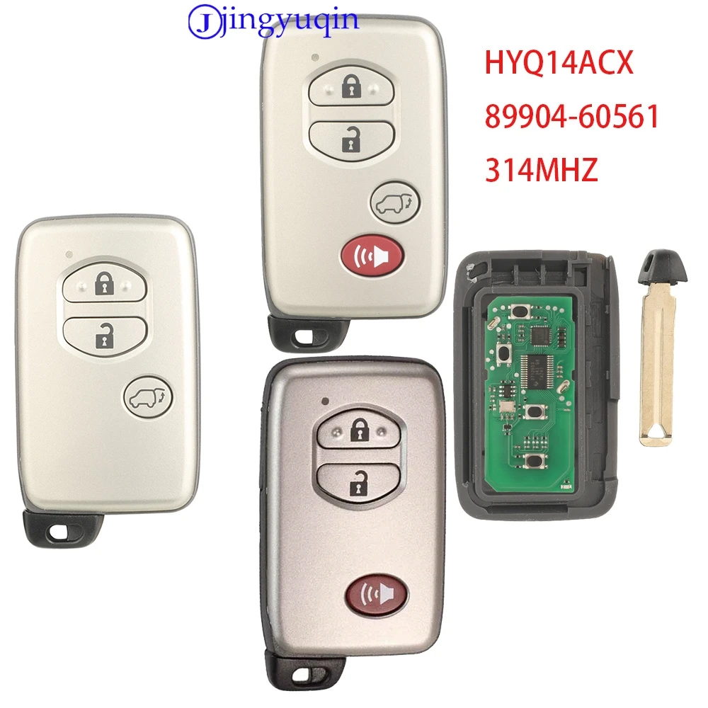 jingyuqin 89904-60561 314Mhz HYQ14ACX Remote Car Key For Toyota Land Cruiser Prado 2010-2017 Smart Key Control Full Key