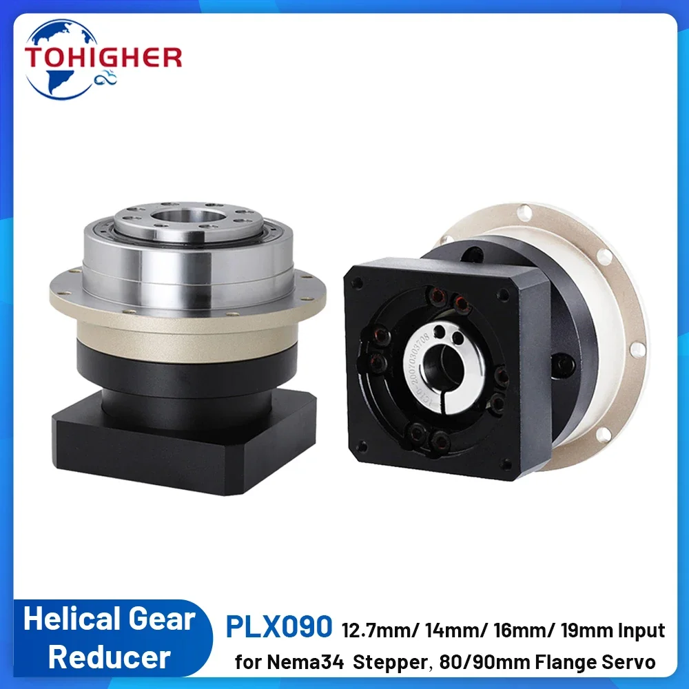 

4:1 10:1~100:1 Ratio High Precision Helical Gear Flange Output Reducer Planetary Gearbox for Nema34 Stepper 80/90mm Servo Motor