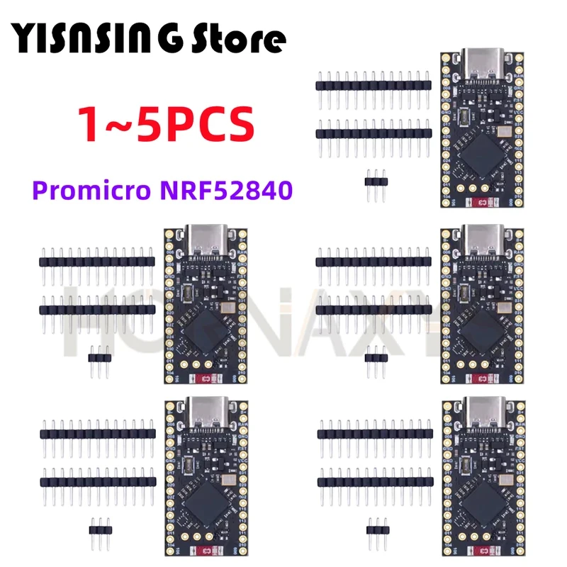 1-5PCS/NRF52840 Development Board Compatible With Nice!Nano V2.0 Bluetooth Charging Management Pro Micro NRF52840