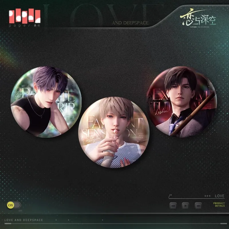 [Mensagem oficial] em estoque Jogo Love and Deepspace Heartbeat Rafayel Xavier Zayne Mouse Pad Conjunto de cartões fotográficos com crachá em folha de flandres