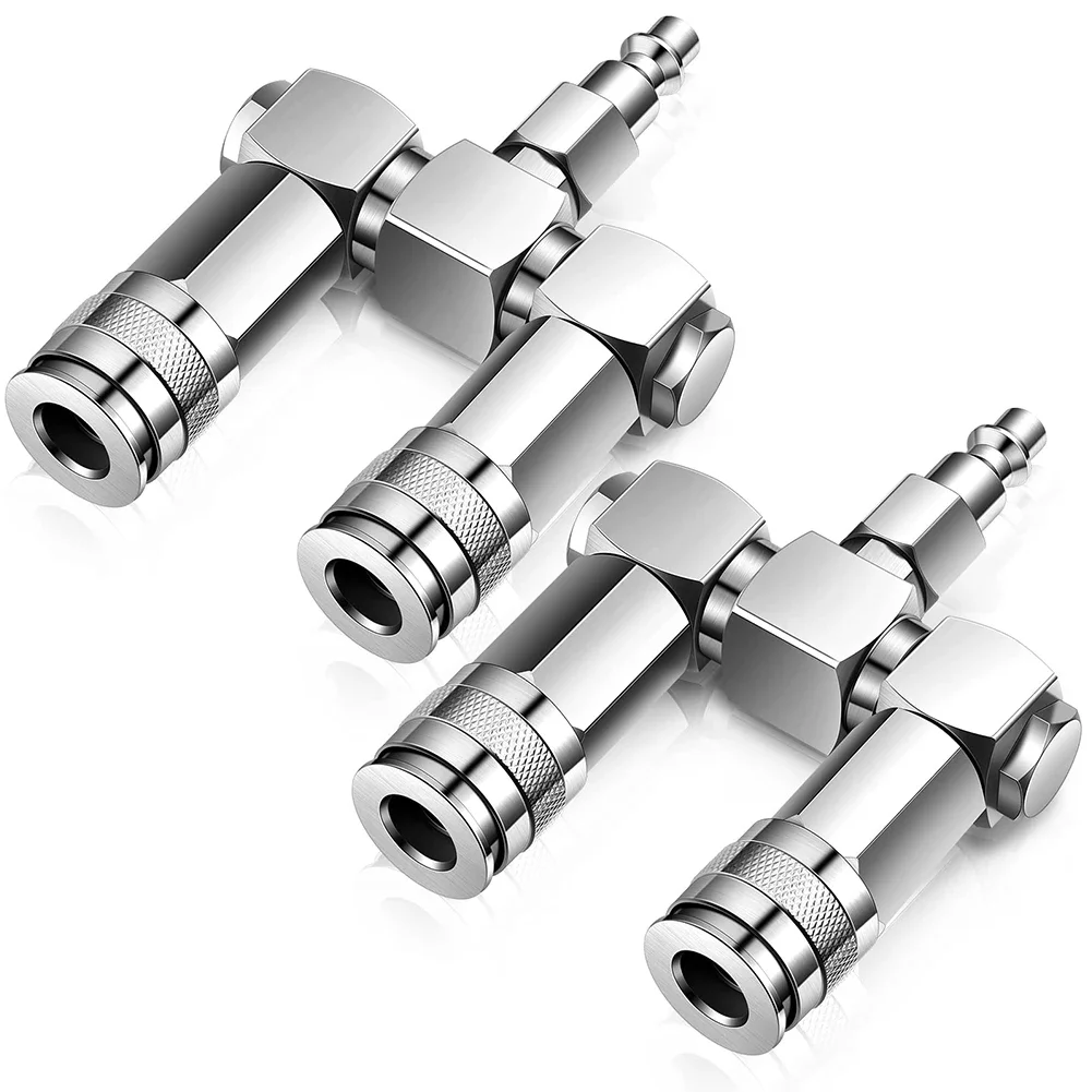 1/4 In NPT Connector Air Compressor Fittings Toolbox Convenient To Carry Easy To Apply Practical Design Carbon Steel