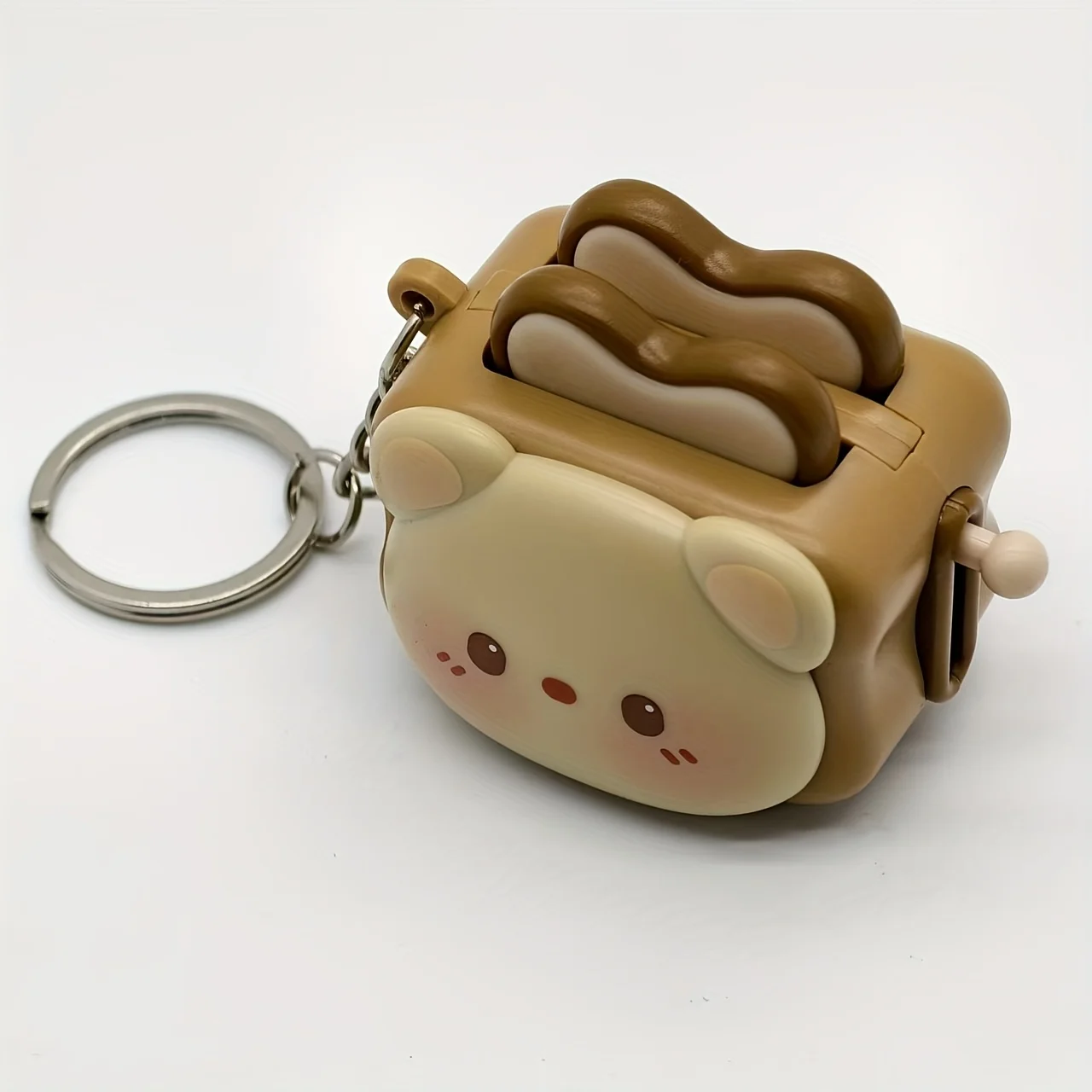Cute Cartoon Press‑Rebound Keychain, Multi‑Color Optional Interesting Key Pendant for Birthday Gift Use