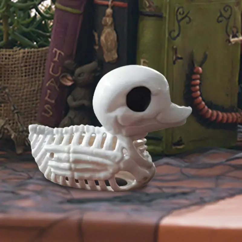 

Halloween Skeleton Duck Realistic Creepy Duck Decoration Spooky Halloween Cute Duck Skeleton Model Ornament Scary Festive