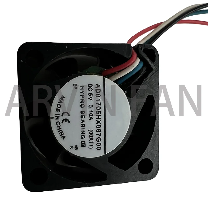 Ventilador de refrigeración pequeño con velocidad de Control de microdispositivos, 4 líneas, AD01705HX087G00, 1,7 cm, 17mm, 17x17x8mm, DC5V, 0.10A