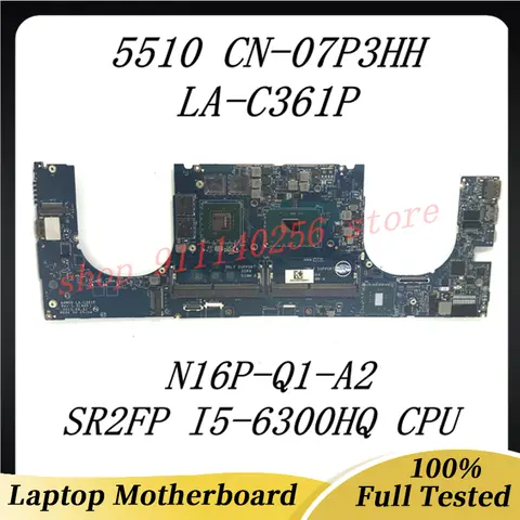 LA-C361P VOOR DELL P56F XPS 15 9550 Precisie 5510 laptop moederbord DDR4 met I5 I7 CPU GTX960M M1000M GPU 100% Volledig getest