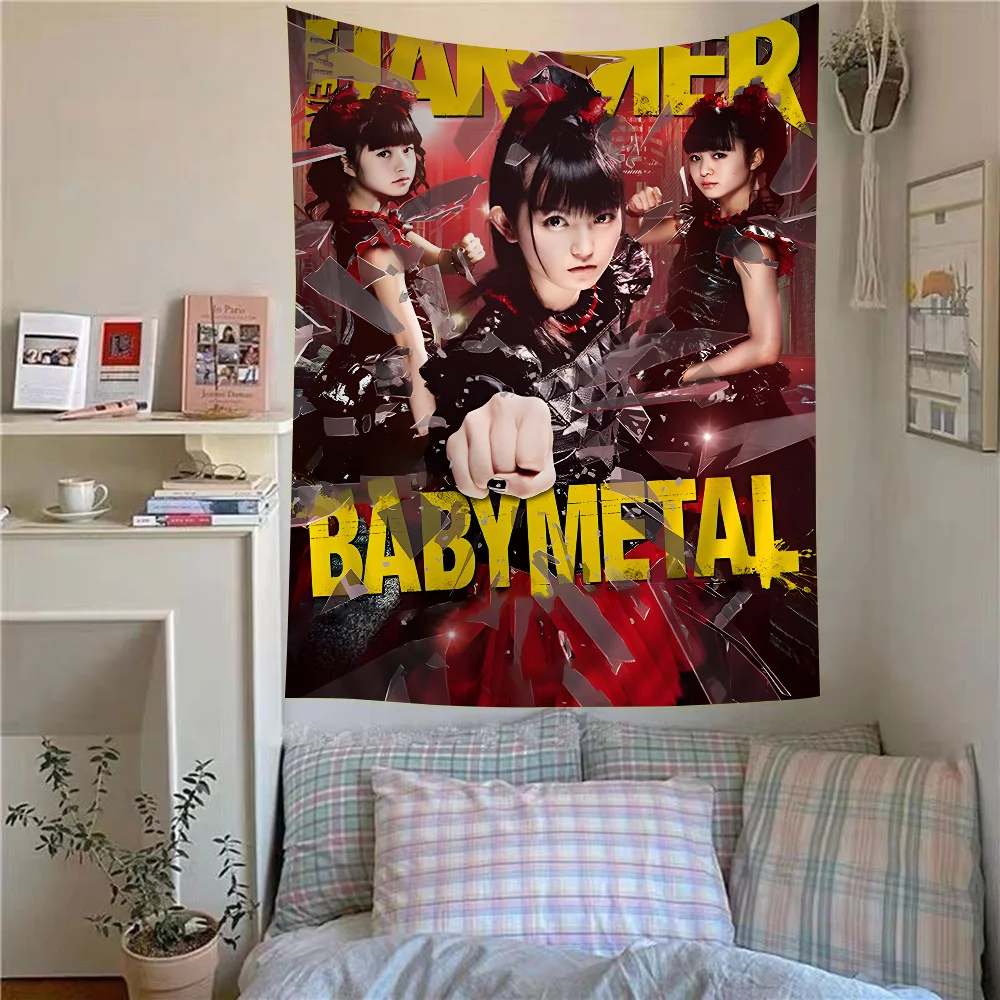 Modern Babymetal DIY Wall Tapestry Hippie Flower Wall Carpets Dorm Decor Wall Art Decor