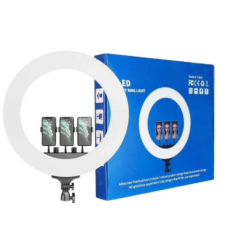M22 inch LED live streaming host photography filling light beauty ring photo light tripod bracket selfie live stream light
