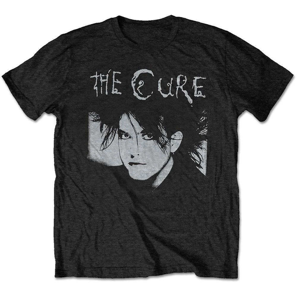 The Cure Robert Smith Portrait Print Cotton T-Shirt Gothic Post Punk Streetwear Unisex Crew Neck Short Sleeve Tee