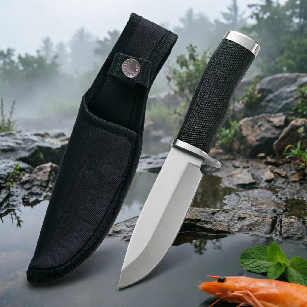 

Нож с фиксированным прямым лезвием и нейлоновым чехлом, нож для фруктов, охотничий нож из нержавеющей стали, нескользящая рукоятка, инструмент для кемпинга.