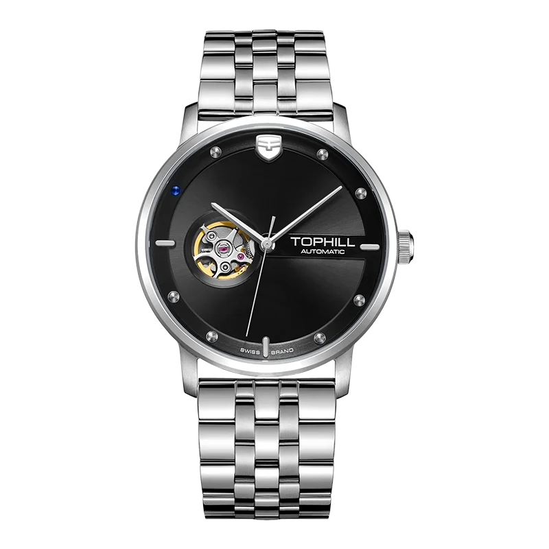 ساعة عمل أوتوماتيكية للرجال ، ساعة عمل مقاومة للماء ، 316L ستانلس ستيل ، 50 م ، TW068