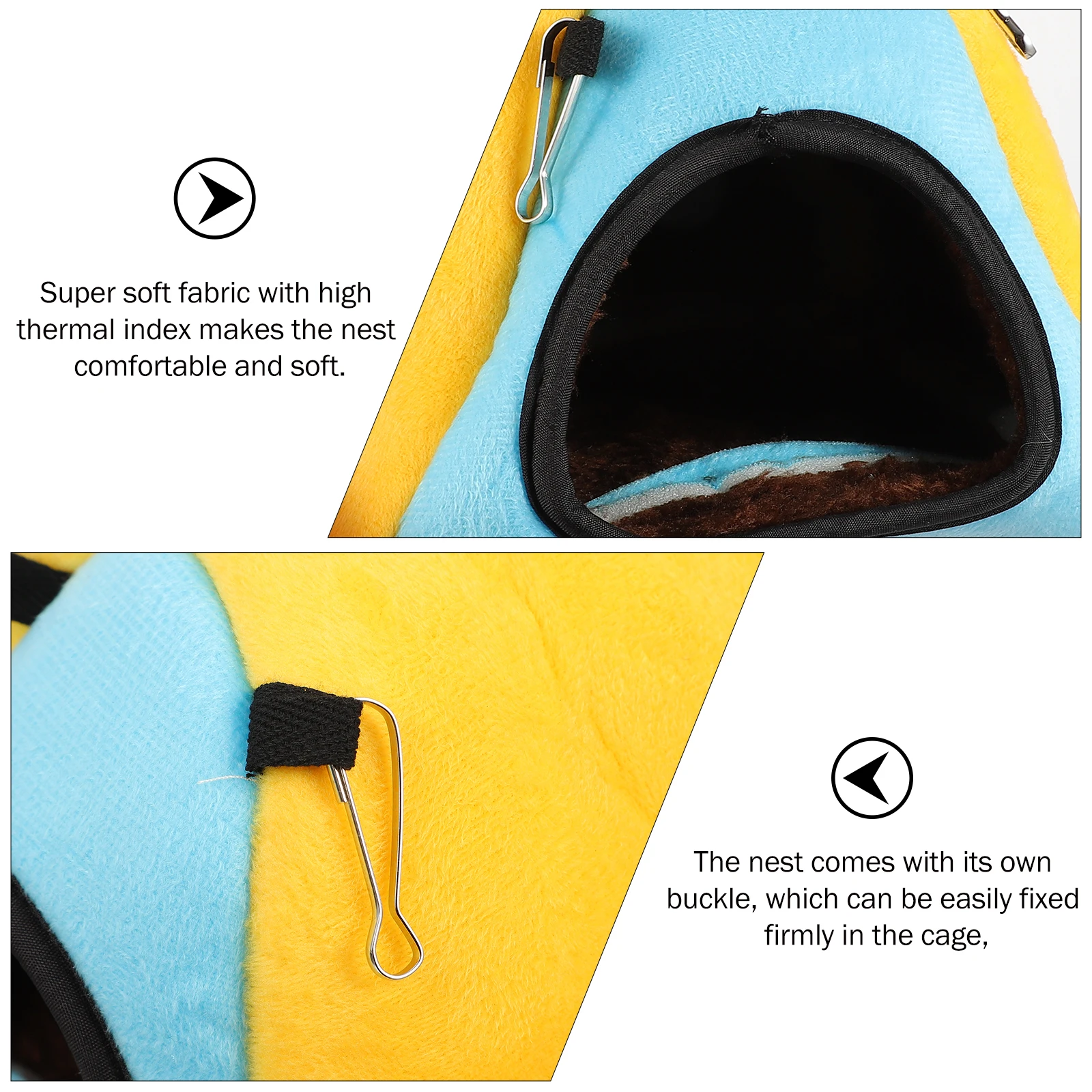 

Pet Warm Nest Small Animal House Winter Cozy Indoor Bed Hammster Hedgehog Puppy Carrier Hook Removable Pet Bed House