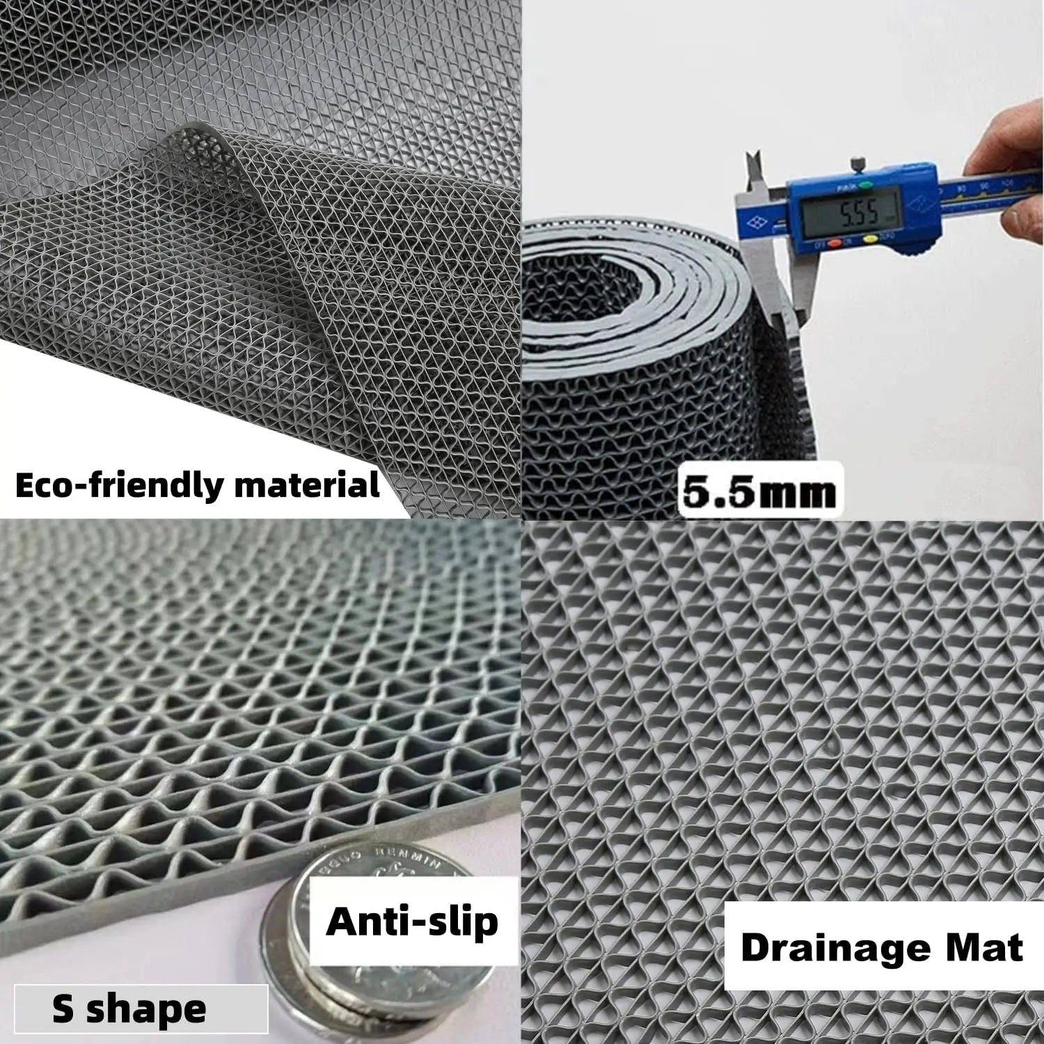 PVC Plastic Anti Slip Mats, Hollow Mesh Mats, Bathroom Floor Mats, and Pool Anti Slip Mats for Bathrooms and Kitchens