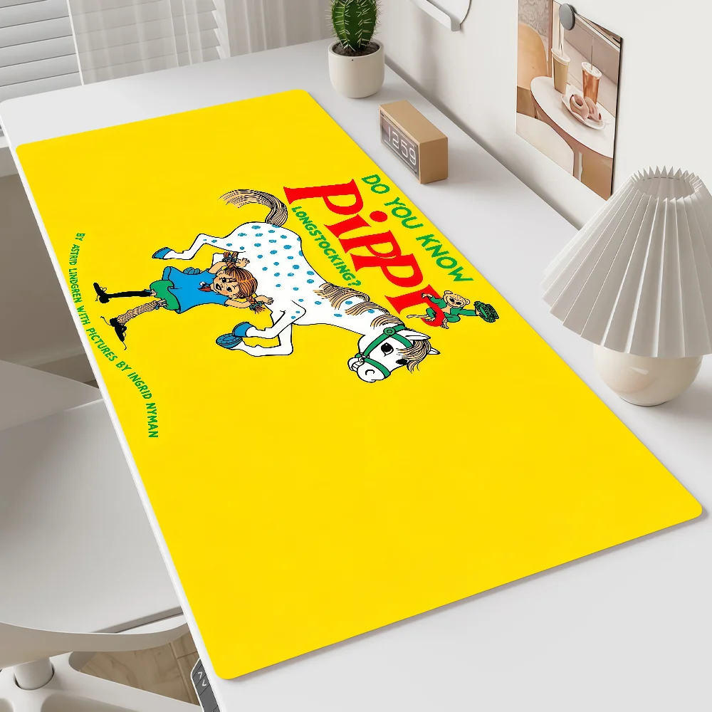 Mouse P-Pippi Pad MousePad Non-slip Lockedge Office Student Cartoon Gaming Thickened Large Writing Pad Longstocking Cushion