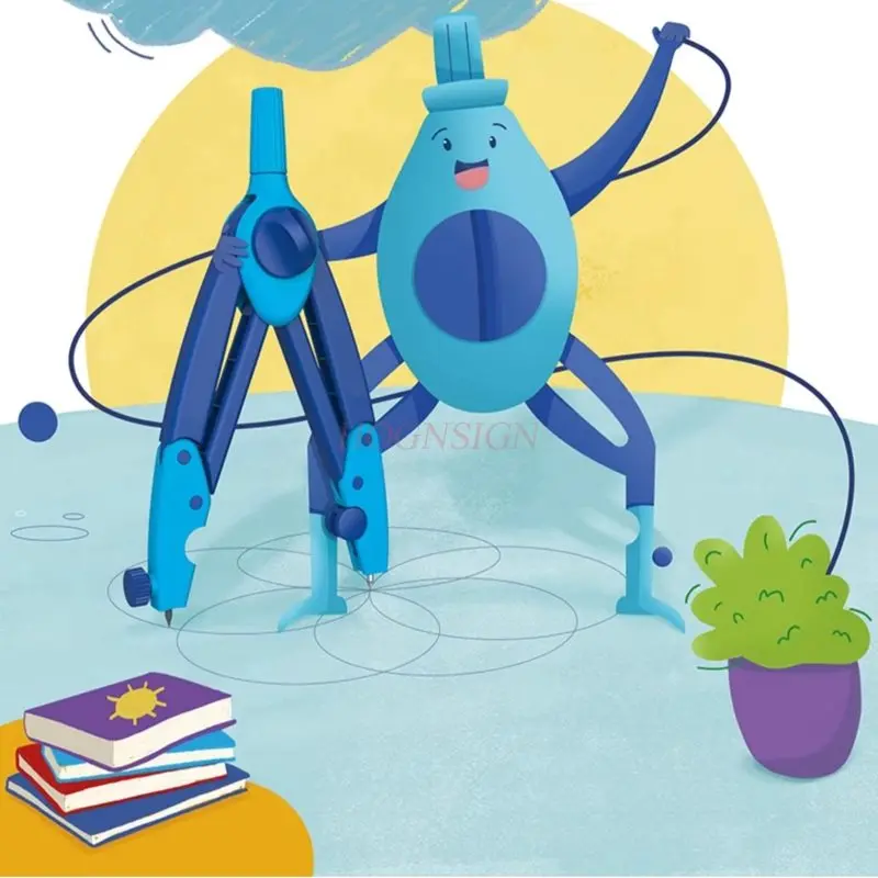 

1pcs Cute and high-value compass stationery, professional drawing design, small compass lead core