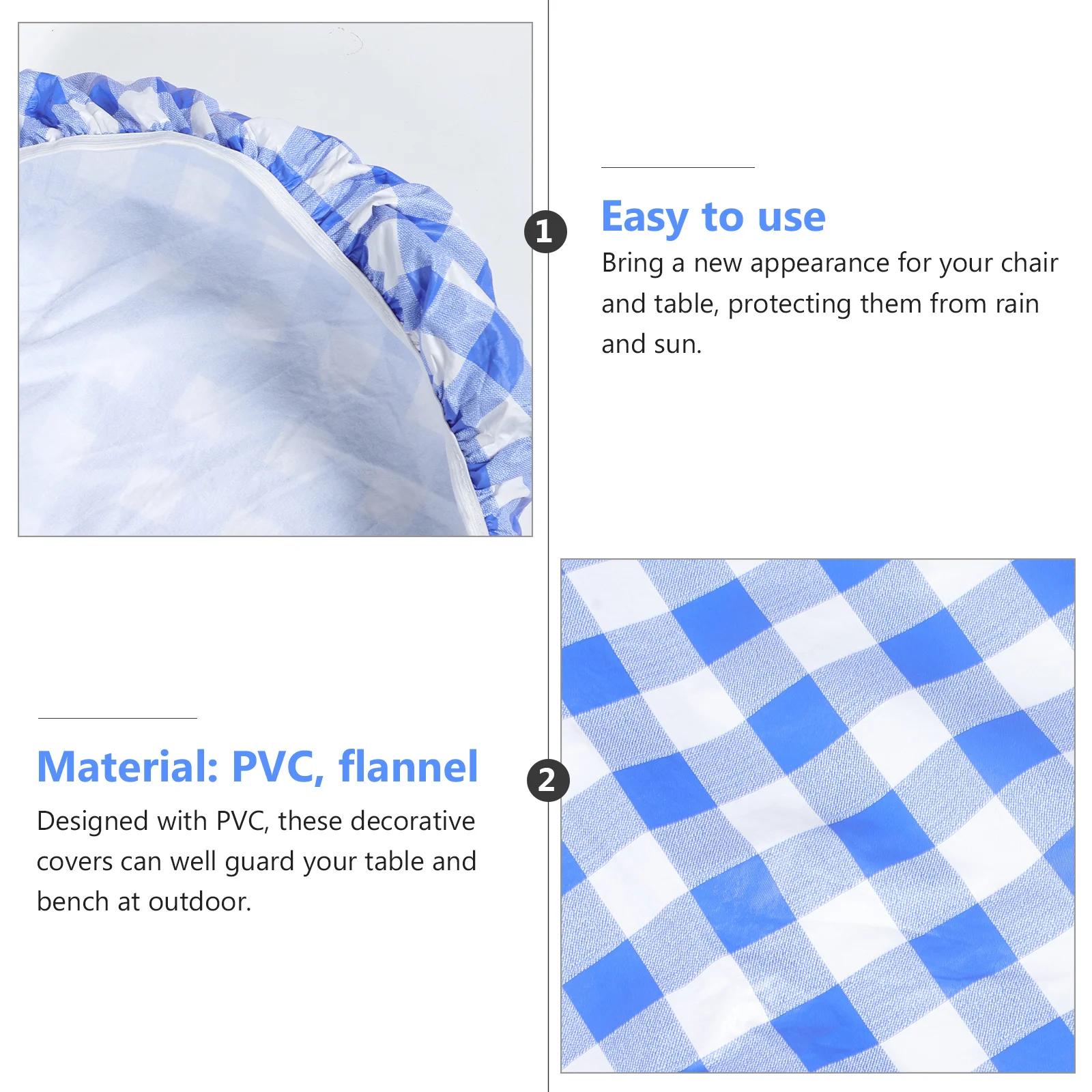 

1Set Waterproof Picnic Table Cover Bench Covers Fitted Flannel Tablecloth Outdoor Camping Bench Table Cover Set