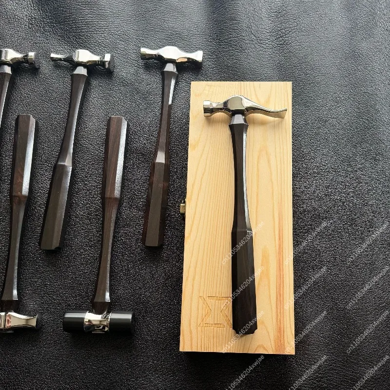 CNC 440C Stainless Steel Creasing Hammer Leather Craft Tool Handmade Leather Stitching Creaser For Flat Stitch Line