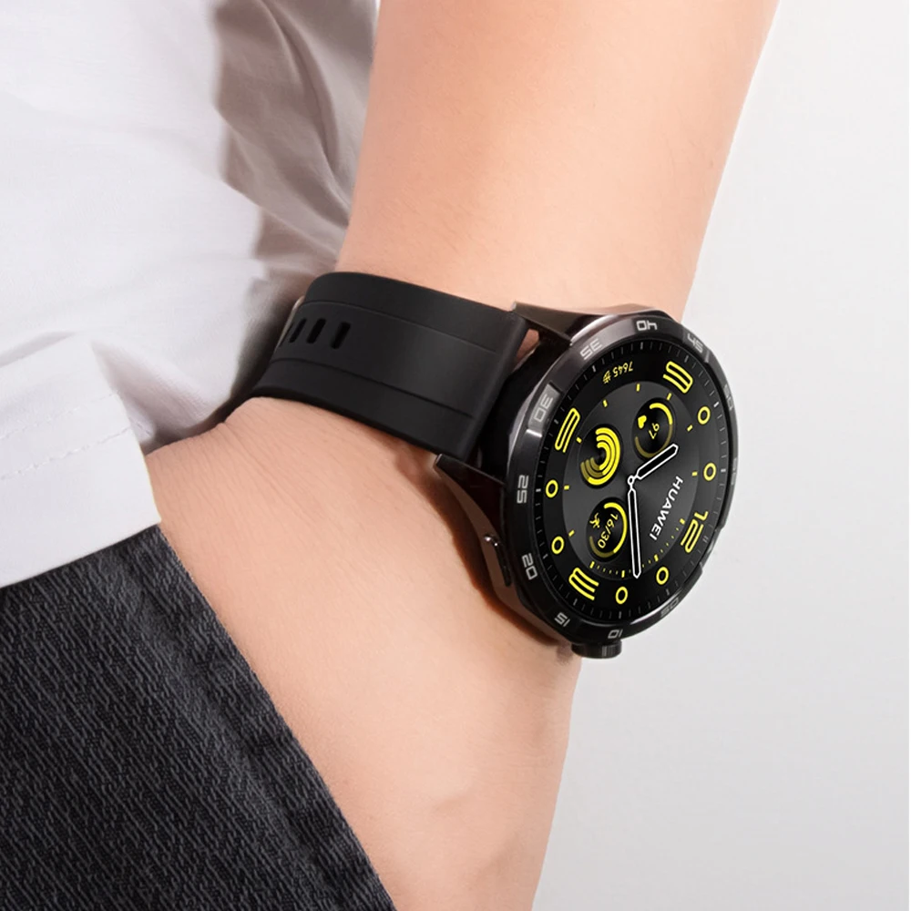 Siliconen Band Voor Huawei Horloge Gt 5 4 Pro 46Mm 41Mm Sport Band Horloge Gt5 Gt4 Gt3 Gt2 Armband Polsbandjes 18Mm 22Mm Horlogeband
