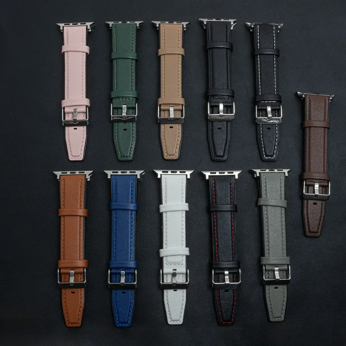 حزام من السيليكون + الجلد لساعة أبل 49/46/45/44/38/40/41 سوار إكسسوارات لسلسلة iWatch Ultra 10 9 8 7 SE 6 5 4