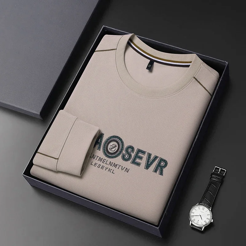 

Men's Autumn and Winter New Business Fashion Casual Plush Thick Warm Fashion Round Neck Sweater