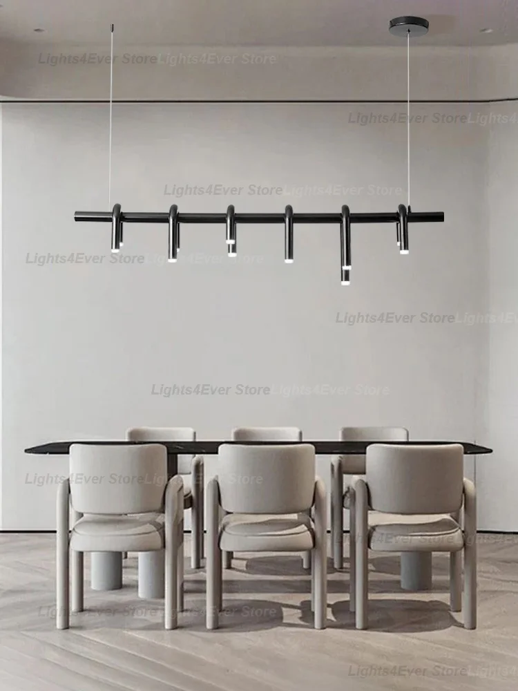 Nordic Minimalist Black U Shape 1105 Ceiling Pendant Light Elegant Function Home-applicant LED Dimmable Lamps For Dining Room