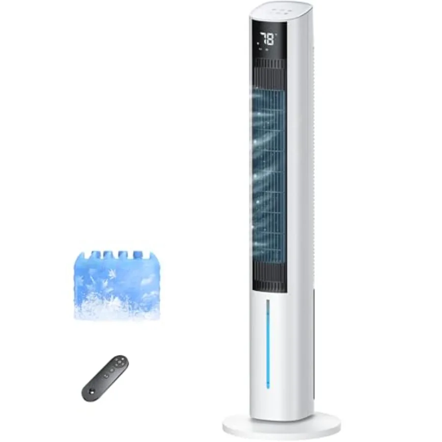 

Портативный безоконный кондиционер 45.1 с испарительным охлаждением, резервуаром для воды 1,06 галлона, 4 охлаждающими элементами, таймером на 12 часов и поворотом на 60° (без функции обдува)