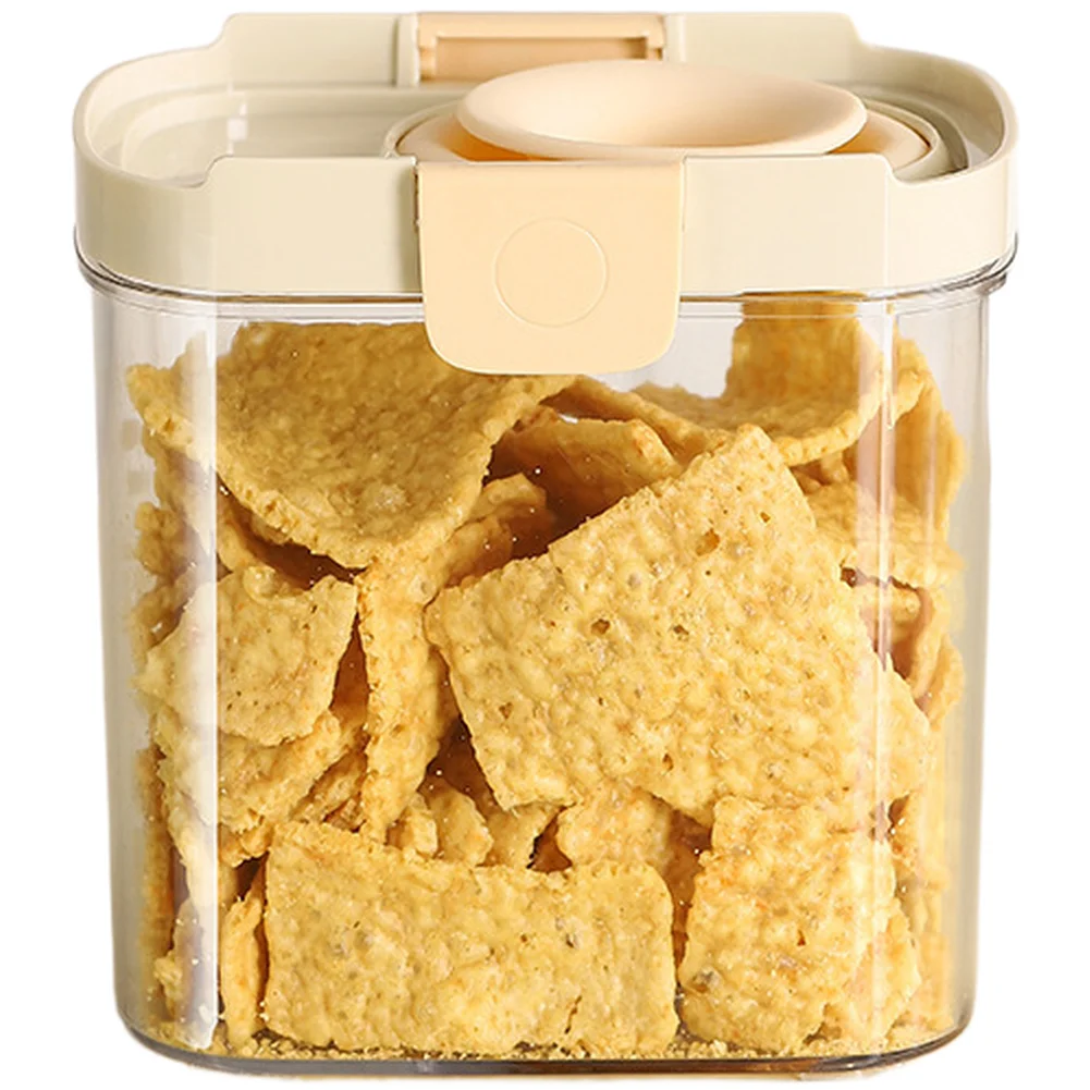 Built-in Silicone Seal Stackable Container for Dry Food Storage Including Rice For Grains Beans Flour and Cereal