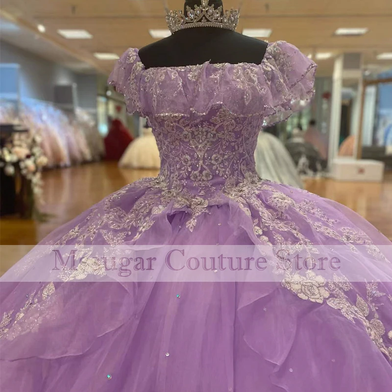 Amazing Purple Quinceanera Dresses  Appliques Celebrity Dress Sweet 16 Vestidos De 15 Anos 2022