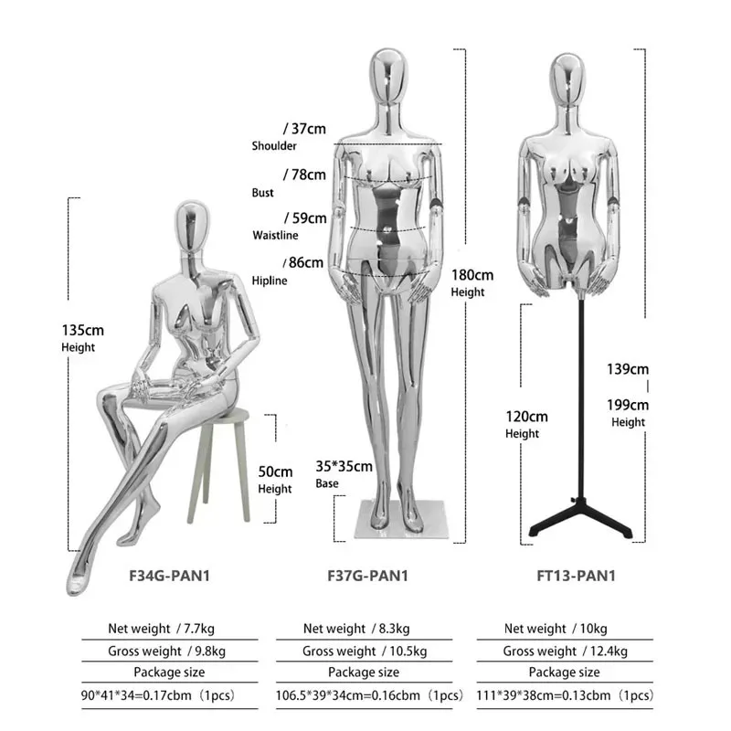 女性のための電気メッキマネキン,婦人服店,窓のディスプレイスタンド,半身,座位モデル
