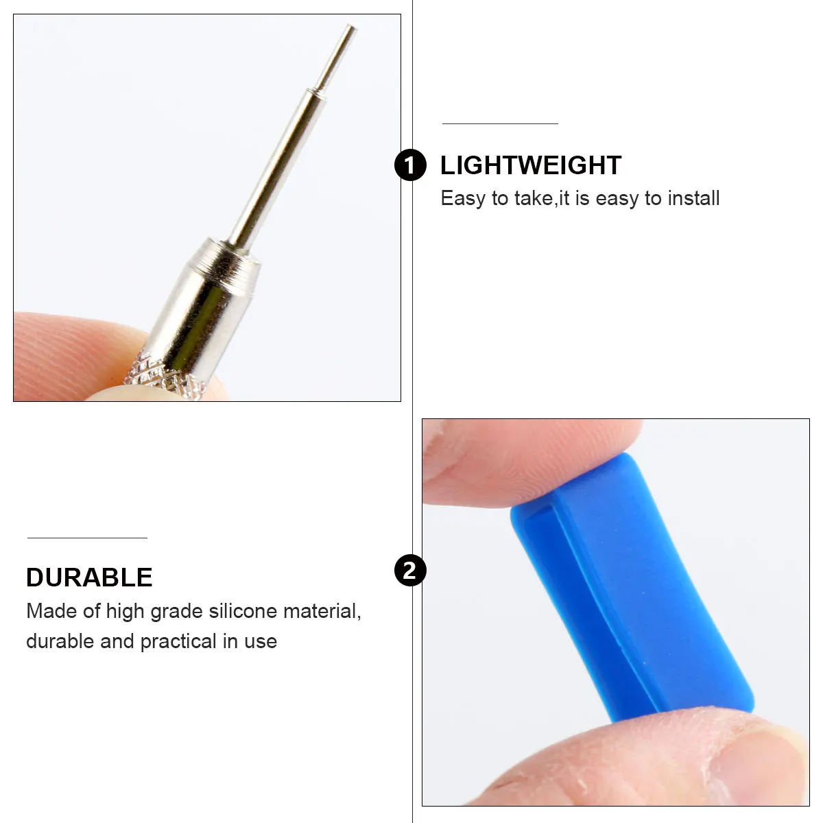 

11pcs Silicone Watch Band Loops Replacement Keeper With Repair Fork Durable Anti-Slip Fit For Watch Strap Repair Tool